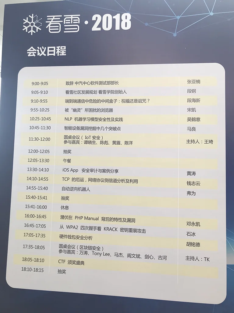 会议日程展板